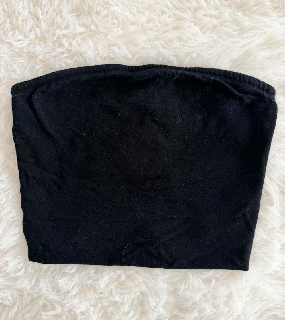 MixMatchy Black Strapless Tube Top Size S